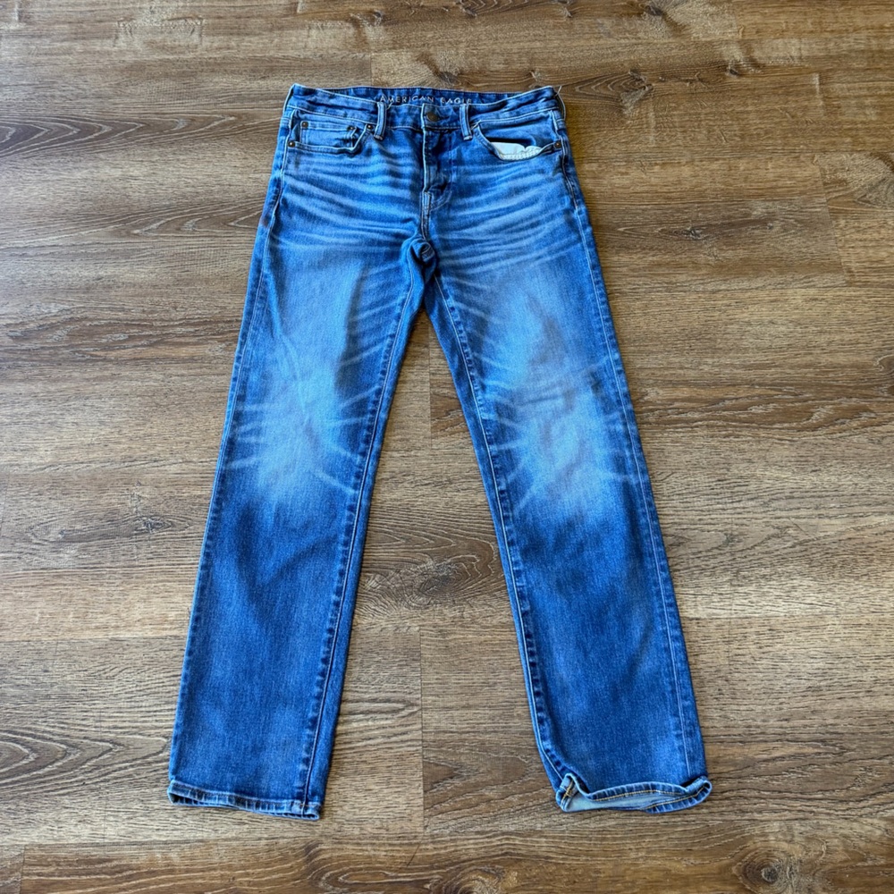 Men's American Eagle Airflex Original Straight Blue Jeans 31X32